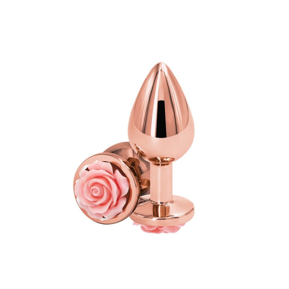 Rear Assets Rose Medium fém anál plug rózsa talppal