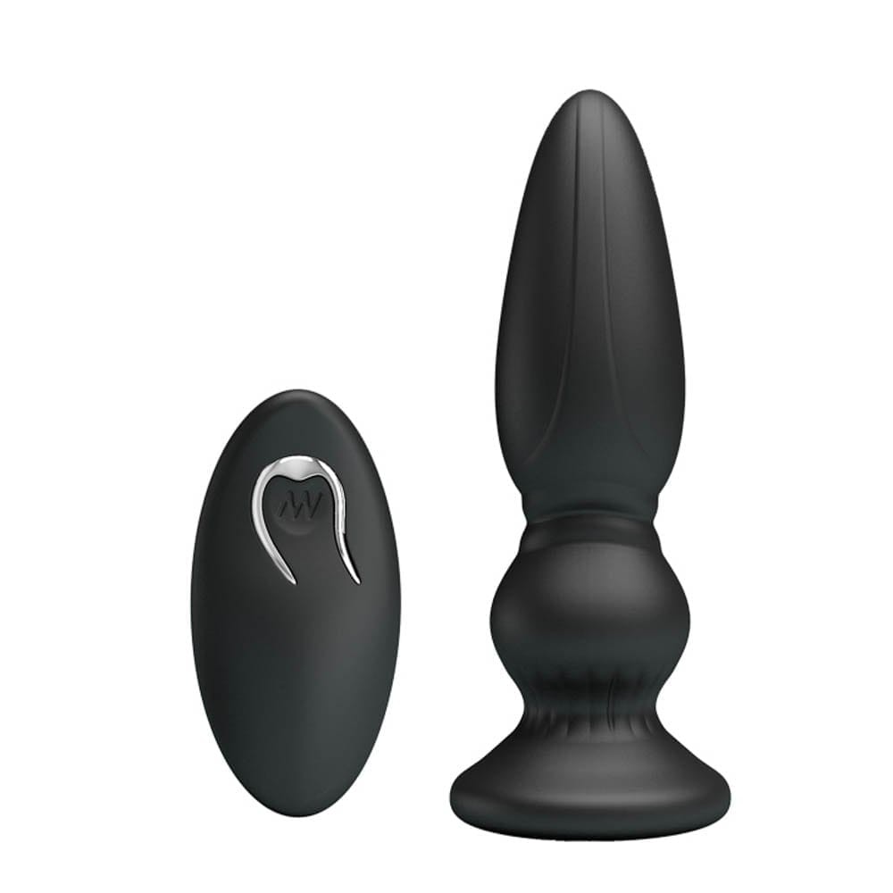 Mr. Play Super Power - anál plug távirányítóval (fekete)