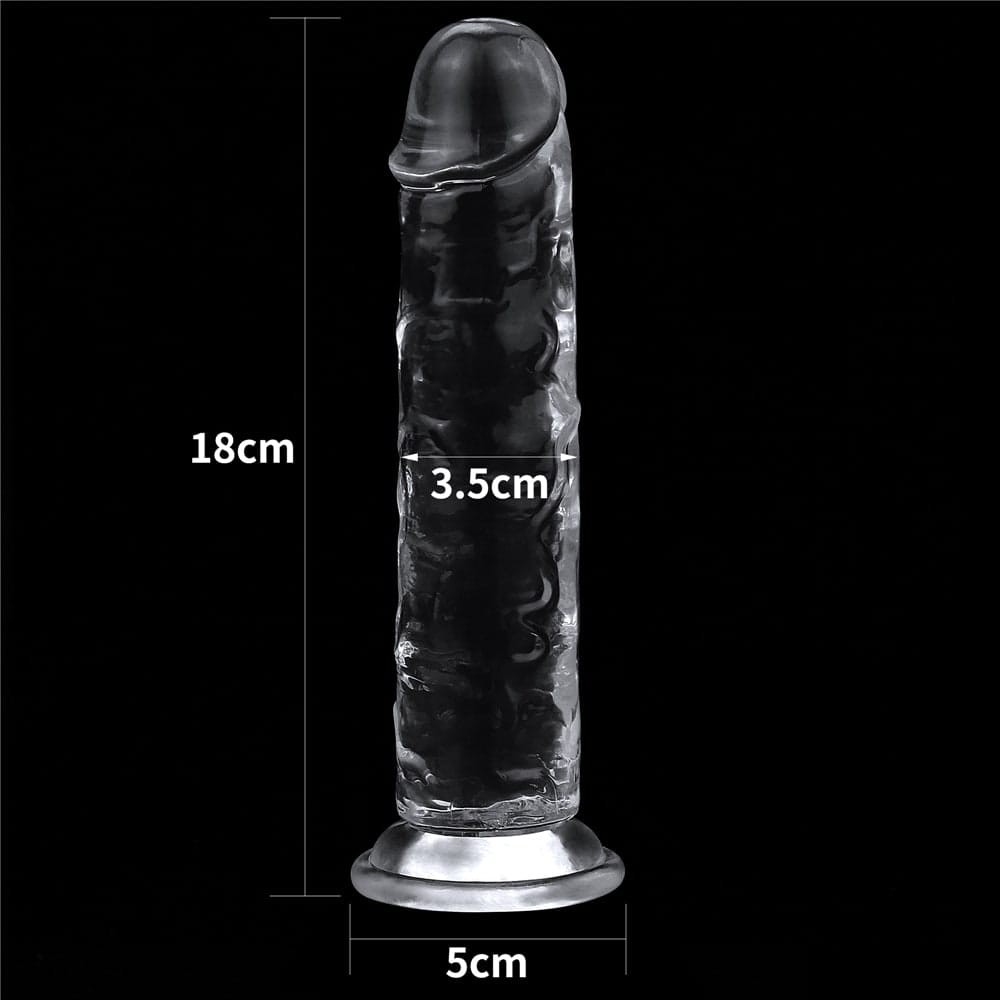 Átlátszó dildó – Flawless Clear 18 cm tapadókorongos - Image 3