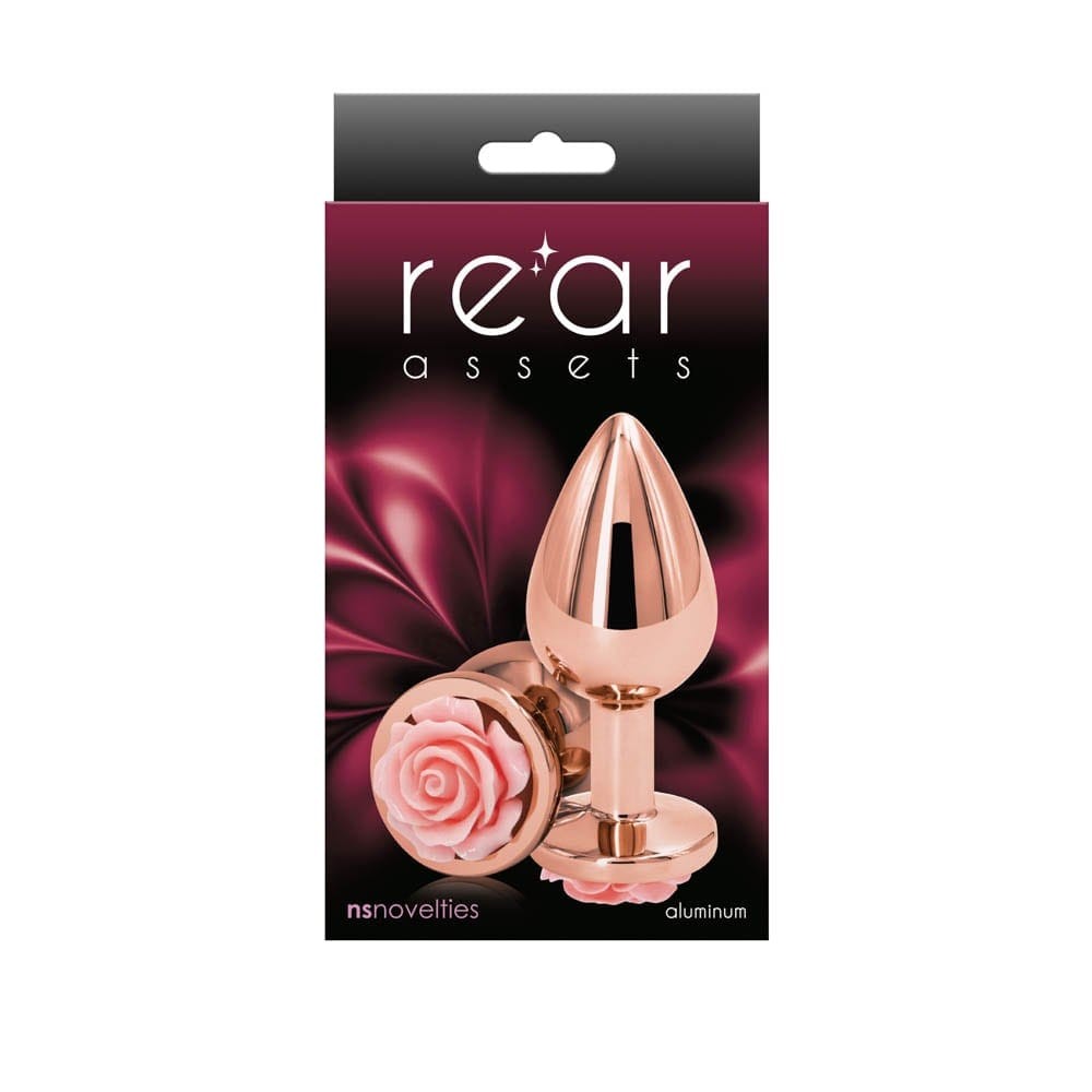 Rear Assets Rose Medium fém anál plug rózsa talppal - Image 3