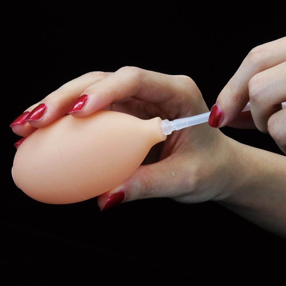 SoftSkin élethű dildó – 17,8 cm, herés, letapasztható - Image 3