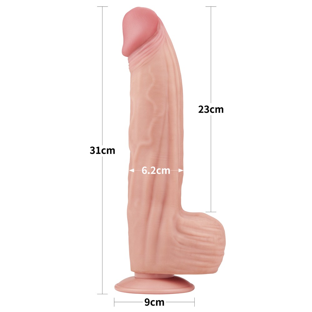 31 cm King Sized Sliding Skin dildó – Extra nagy, élethű élmény - Image 3