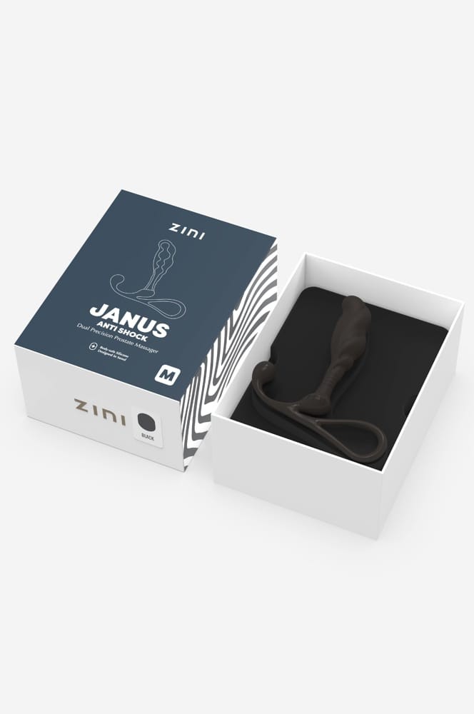Anti Shock 10,4 cm - prosztata masszírozó (fekete) - Image 3