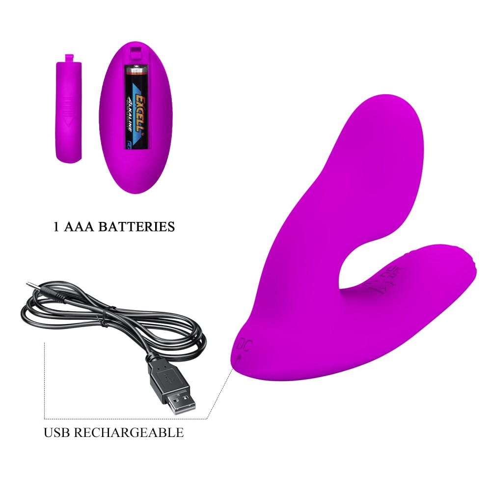 Pretty Love Melvin Vibrátor – dupla motoros, csiklóizgatós, távirányítós vibrátor - Image 3