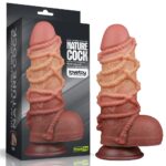 9.5'' Dual layered Platinum Silicone Cock with Rope_B15O50_3