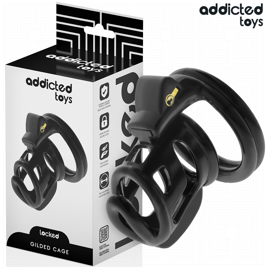 ADDICTED TOYS LOCKED – szilikon pénisz ketrec 8