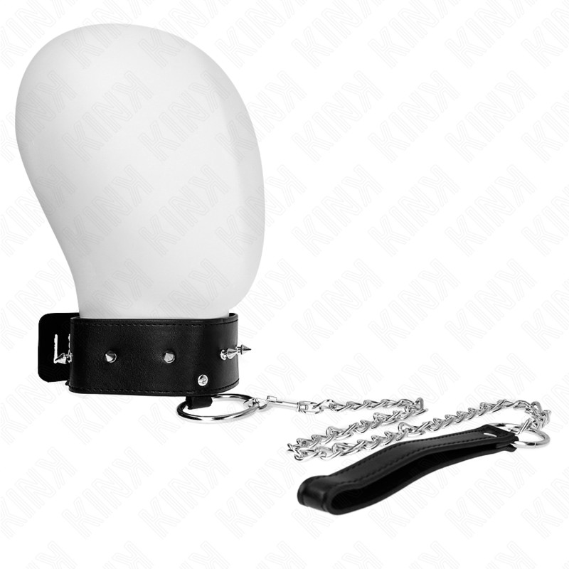 KINK - állítható nyaklánc ezüst tűkkel és póráz 36-43 cm