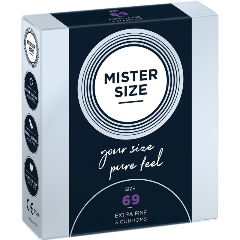 MISTER SIZE - XXXL óvszer 69 mm (3 db) Prémium kényelemért