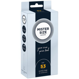 MISTER SIZE - M méretű óvszer (10 db) prémium kényelemért