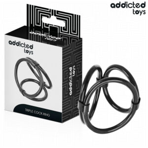 ADDICTED TOYS – prémium hármas péniszgyűrű