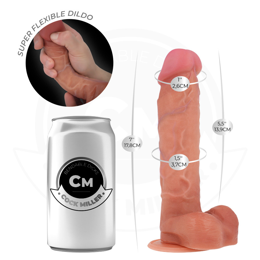 COCK MILLER – hiperrealisztikus mozgatható dildó 17,8 cm - Image 4