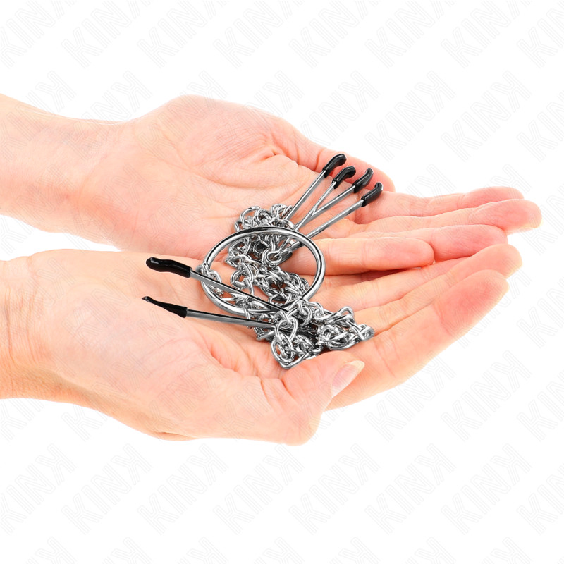 KINK Triple hármas csikló- és mellbimbócsipesz lánccal - Image 4