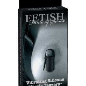 Vibrating Silicone Nipple Teazers  Black