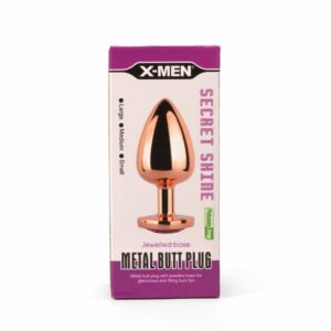 X-MEN Secret Shine Metal Butt Plug Rose Gold Heart M