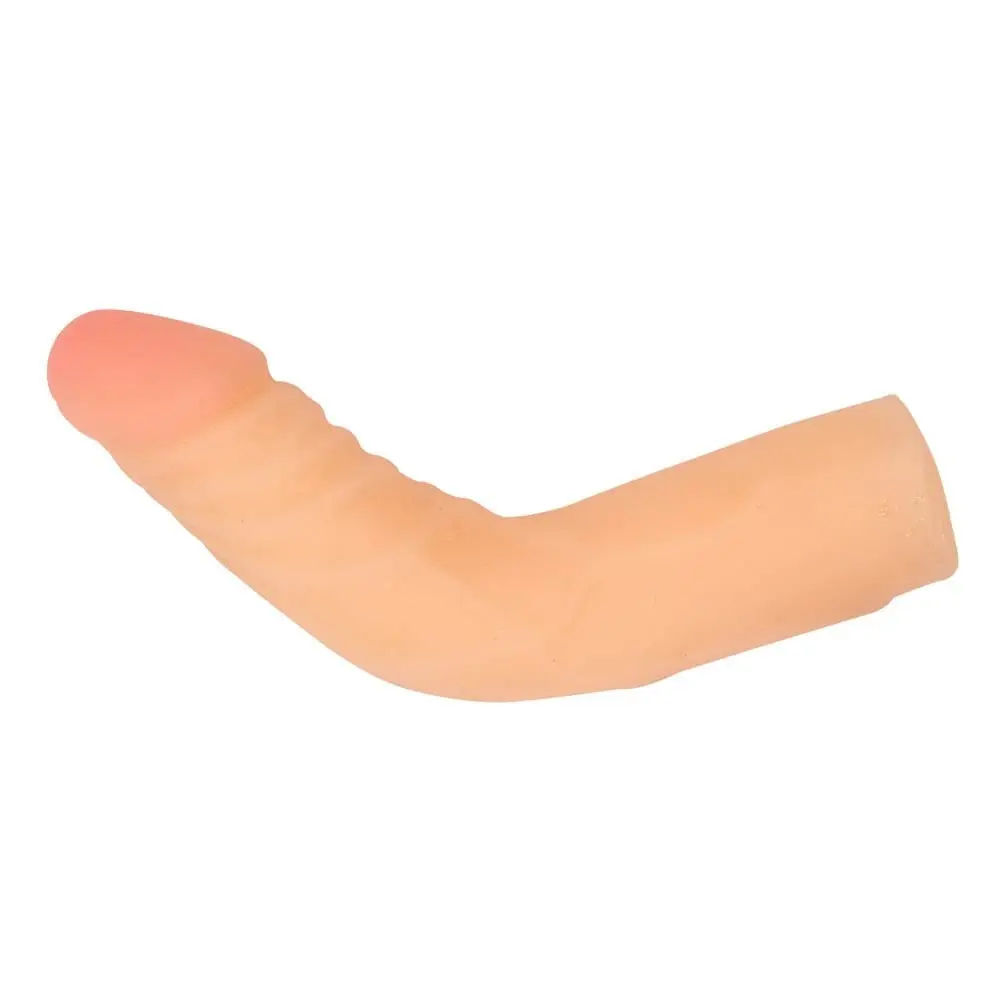Real Touch XXX With Flexible Spine — Testszínű Hajlítható Dildó, 19 cm - Image 4