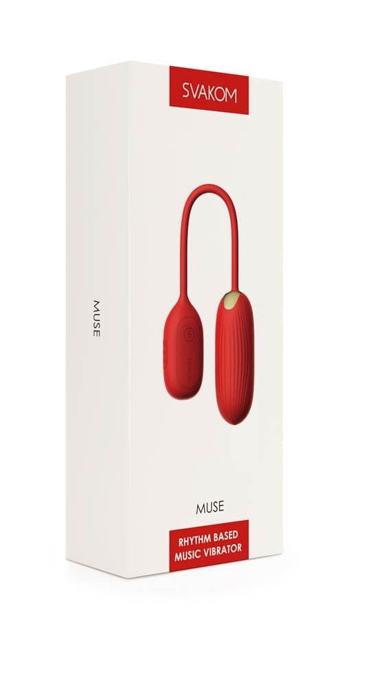 Svakom Muse Red - hangszórós, zenére reagáló vibrátor (piros-arany) - Image 3