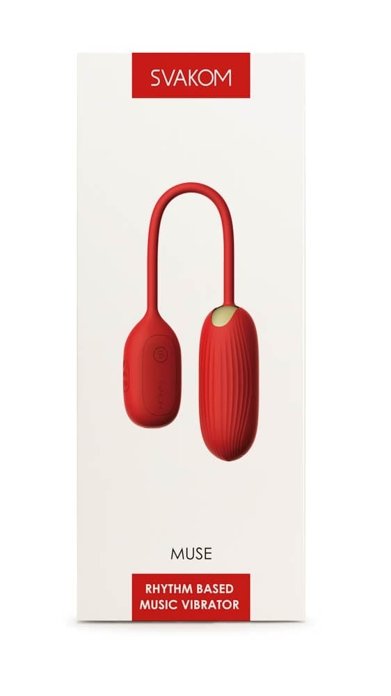Svakom Muse Red - hangszórós, zenére reagáló vibrátor (piros-arany) - Image 2