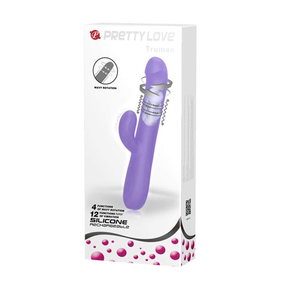 Pretty Love Truman Purple forgófejes vibrátor csiklóizgatóval - Image 8