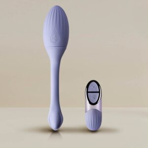 NIYA 1 (18,6 cm) - tojásfejű vibrátor távirányítóval (lila)