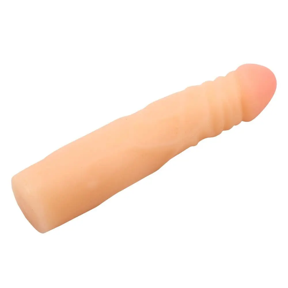 Real Touch XXX With Flexible Spine — Testszínű Hajlítható Dildó, 19 cm - Image 3