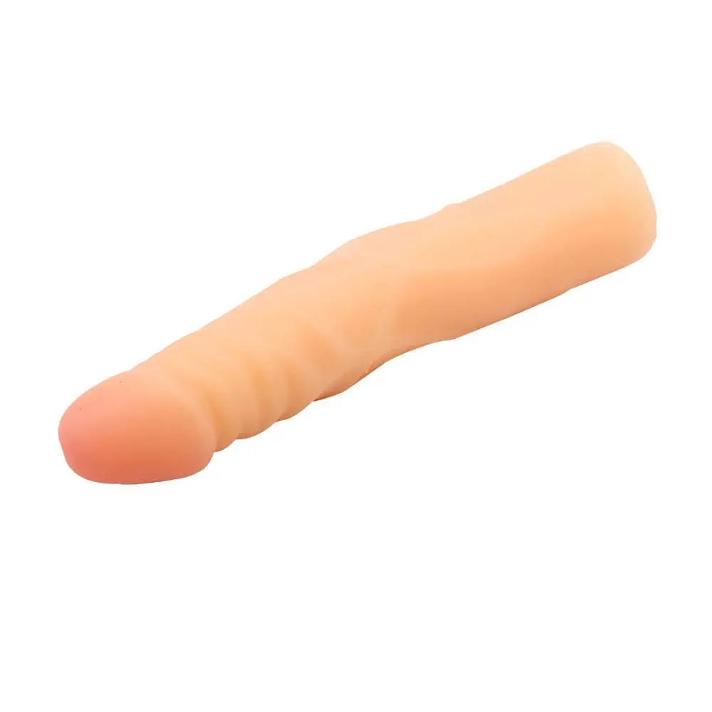 Real Touch XXX With Flexible Spine — Testszínű Hajlítható Dildó, 19 cm - Image 2