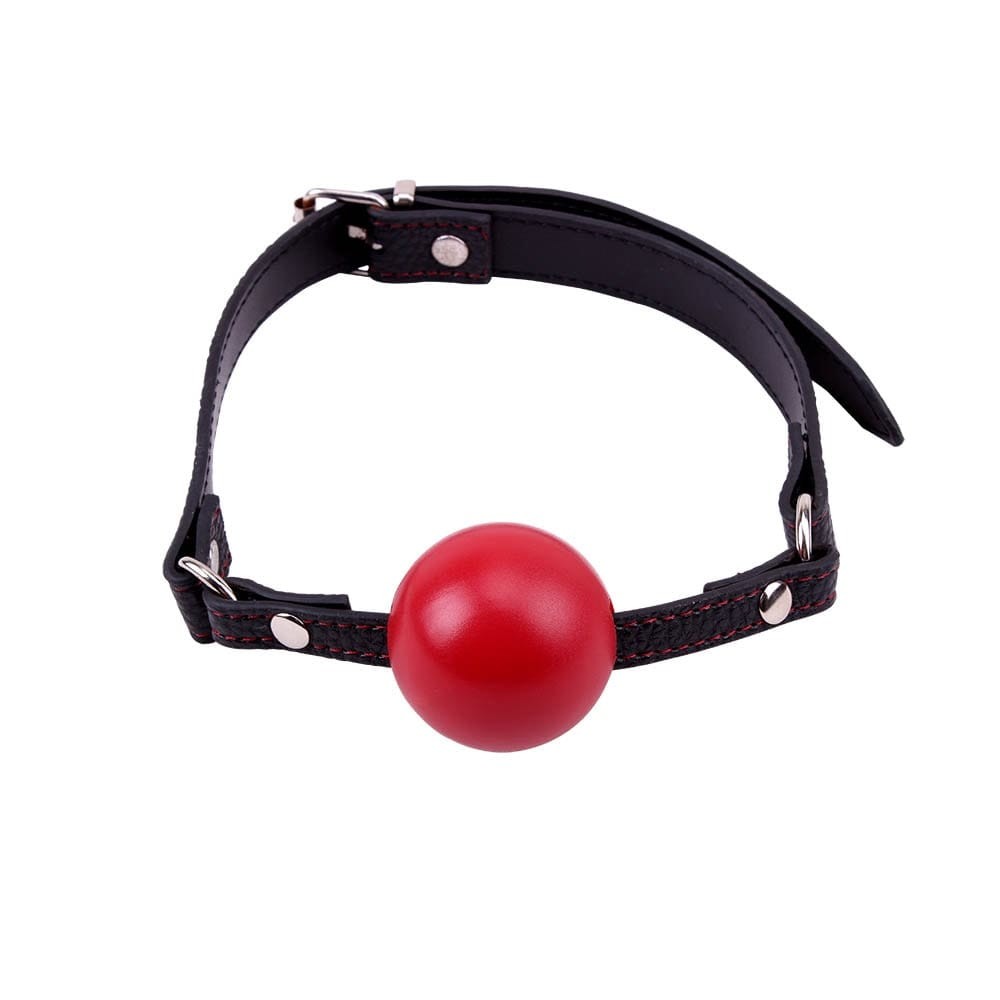 Szájgolyó BDSM eszköz – Red Ball Gag - Image 3