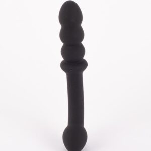 Vibrating Butt Plug - kétmotoros anál plug (fekete)