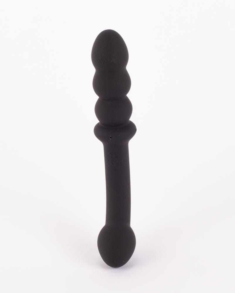 Vibrating Butt Plug - kétmotoros anál plug (fekete)
