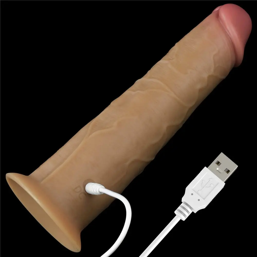 Silicone Rotator - forgófejes kétrétegű vibrátor távirányítóval (testszínű) - Image 9