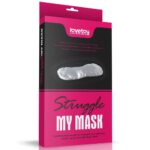Struggle My Mask 17,5 cm - szemkötő (fekete-ezüst)