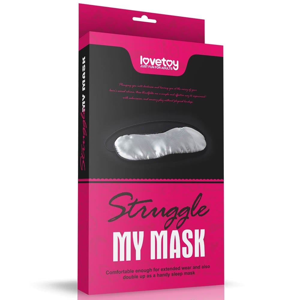 Struggle My Mask 17,5 cm - szemkötő (fekete-ezüst)