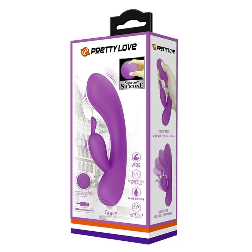 Pretty Love Grace — Kétmotoros G-pontos Vibrátor, 16,5 cm - Image 2