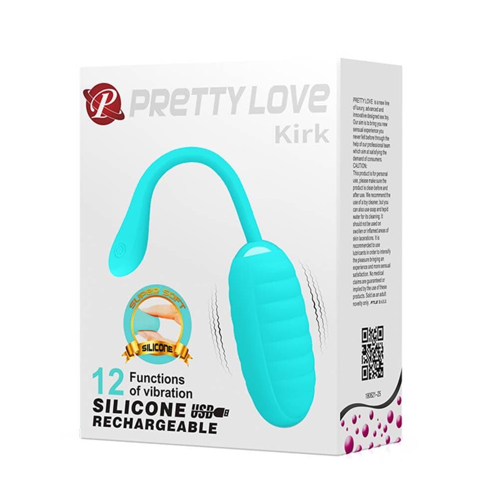 Pretty Love Kirk Turquise - hullámos vibrációs tojás (türkiz) - Image 10