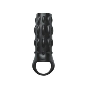 Renegade Reversible Power Cage 15 cm - kétvégű nyitott péniszköpeny (fekete)