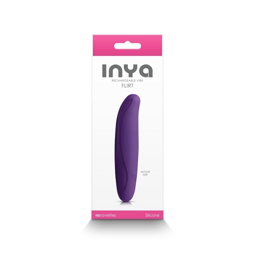 INYA Flirt 11,8 cm - flexibilis mini vibrátor 7 móddal és 3 sebességgel (sötétlila) - Image 4