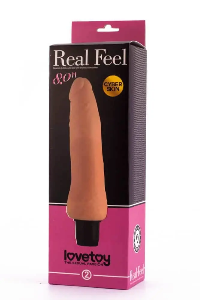 Real Feel Cyberskin - élethű vibrátor (testszínű) - Image 6