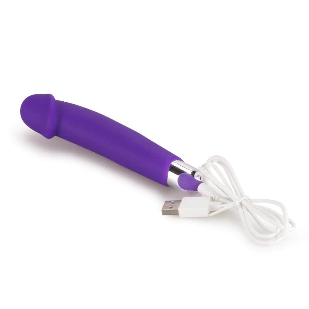 IJOY Silicone Dildo (16,5 cm) - univerzális vibrátor (lila) - Image 5