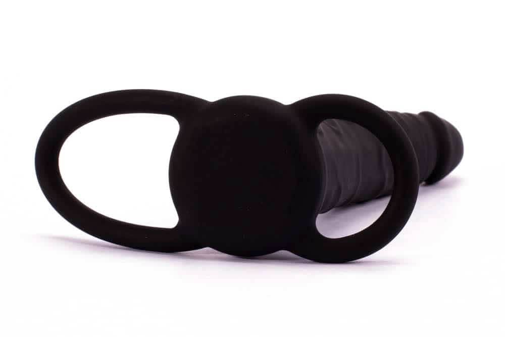 Lovetoy Silicone Fantasy Double Prober — Fekete Üreges Dildó - Image 2