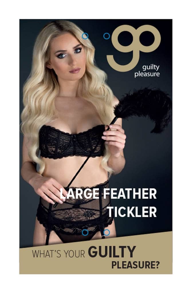Feather Tickler fekete – 65 cm érzéki tollas kiegészítő - Image 3