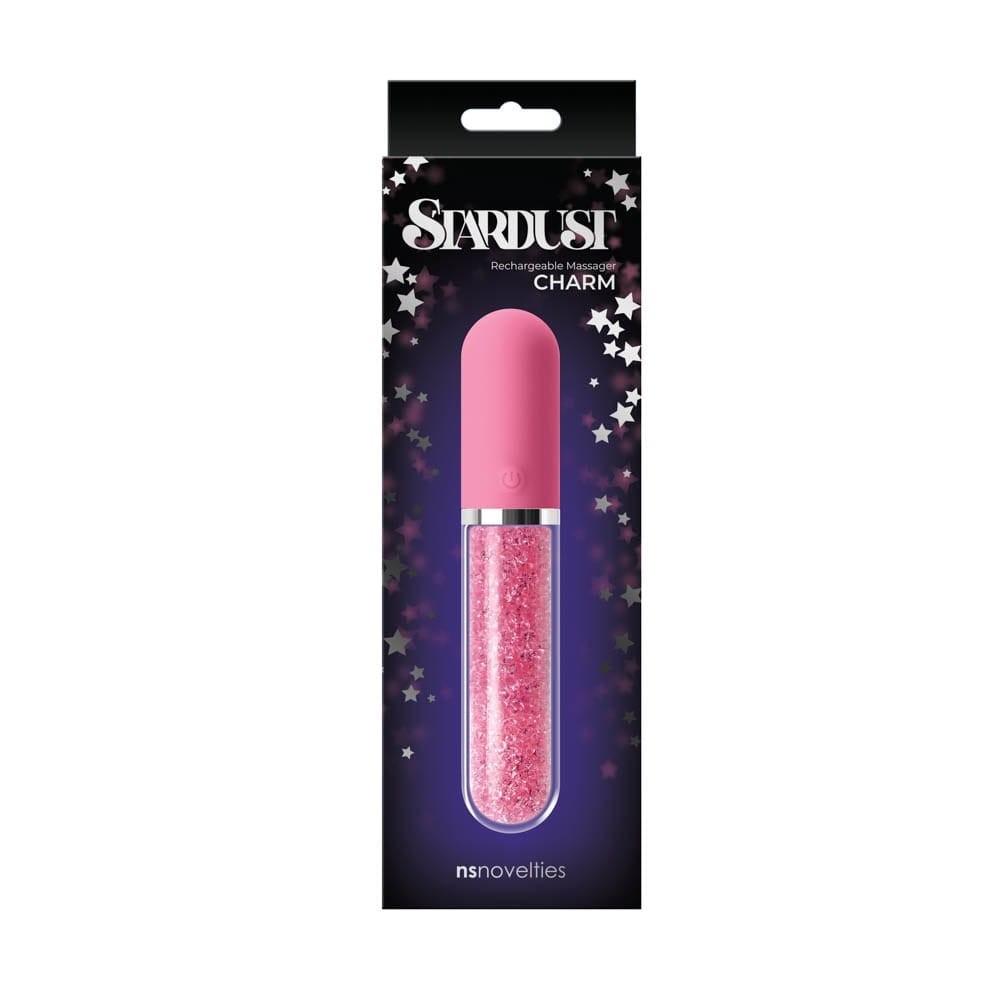 Stardust Charm (16 cm) - üveg-szilikon vibrátor Swarovski kristállyal (rózsaszín) - Image 3