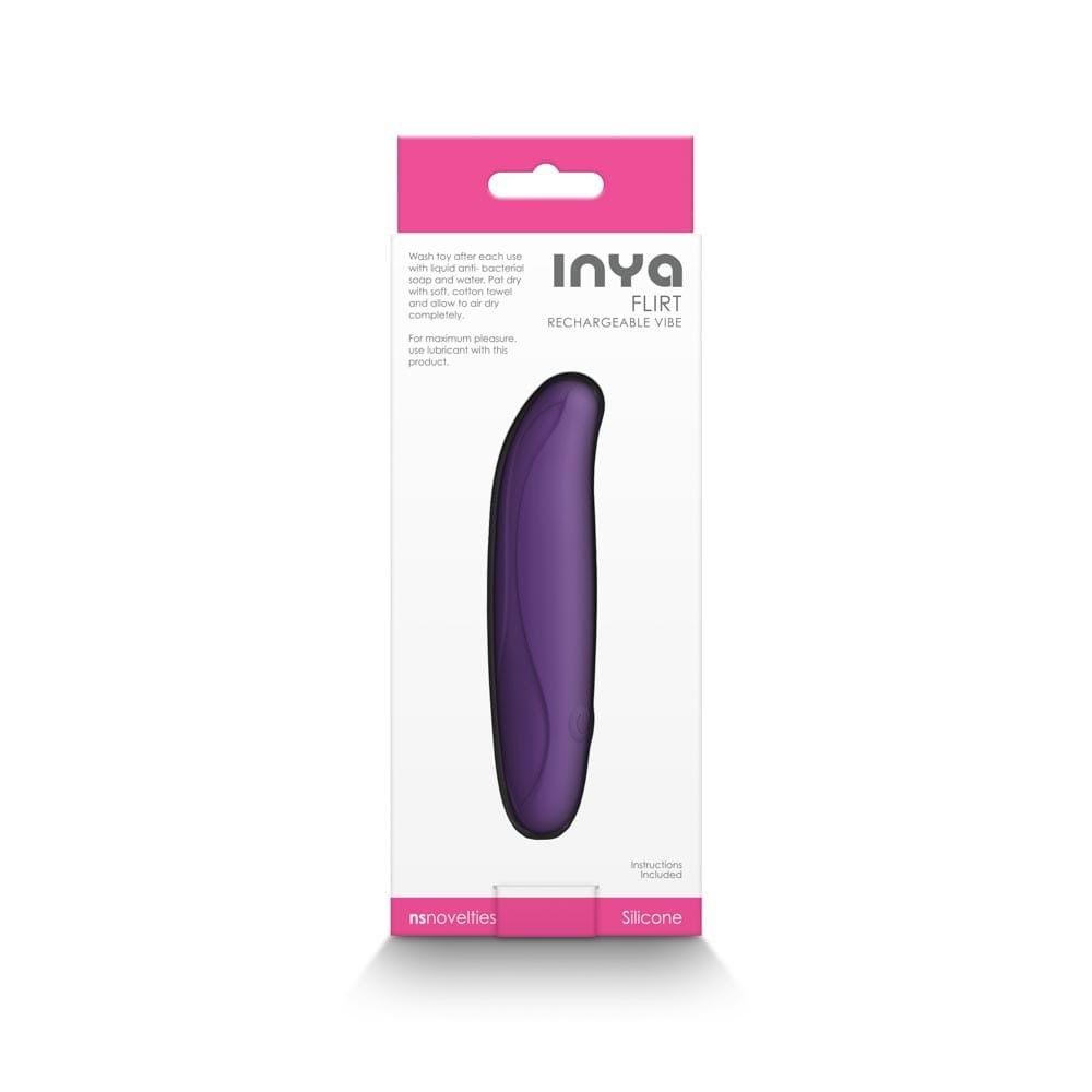 INYA Flirt 11,8 cm - flexibilis mini vibrátor 7 móddal és 3 sebességgel (sötétlila) - Image 3