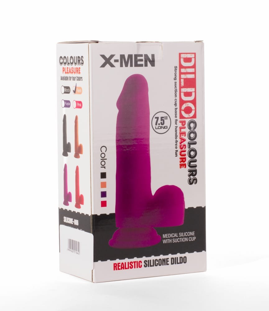 X-Men Dildo Colours — Testszínű Élethű Dildó, 19 cm - Image 6