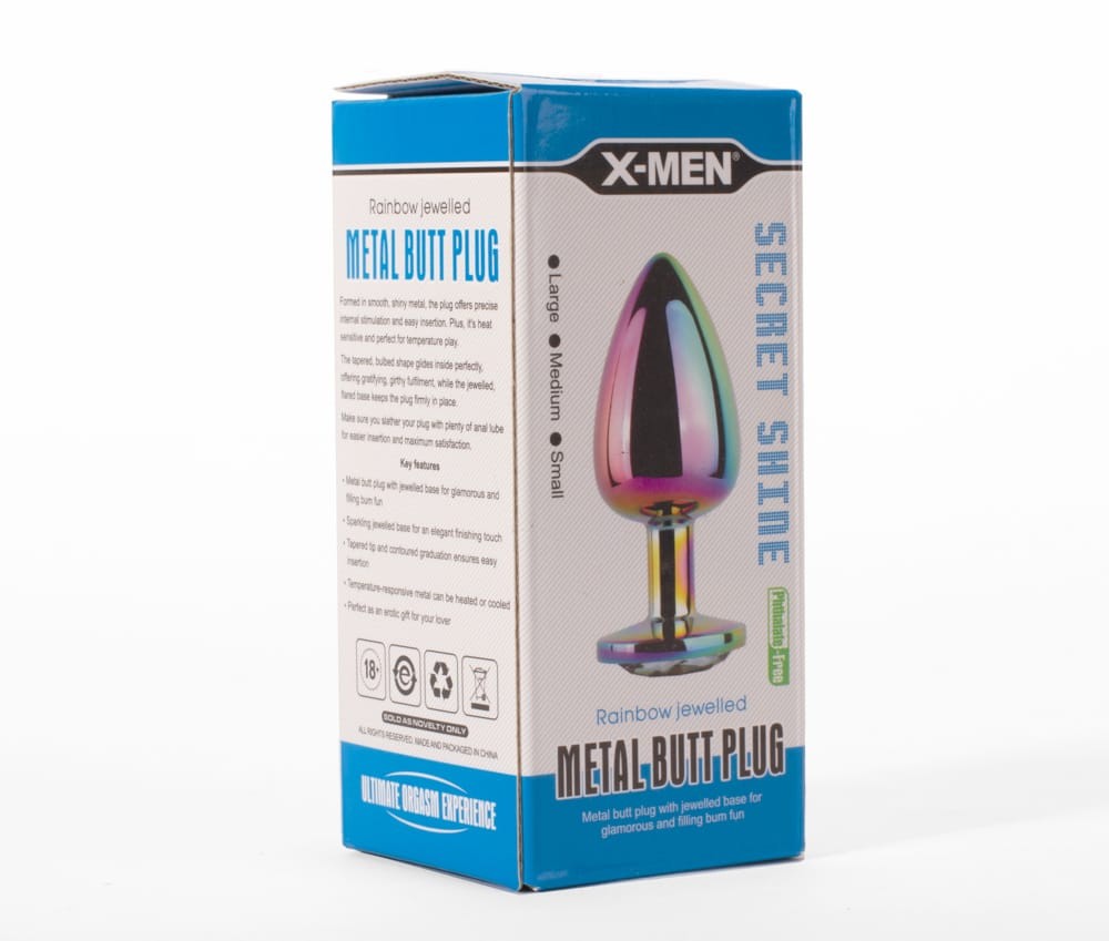 X-Men Secret Shine M szivárvány fém anál plug - Image 6