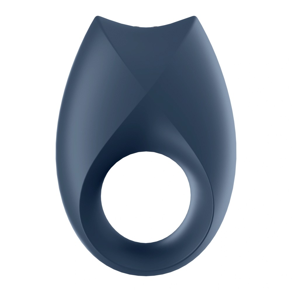Satisfyer Royal One 7,5 cm - app-vezérelt vibrátoros péniszgyűrű csiklóizgatóval (kék) - Image 4