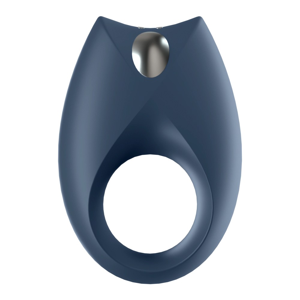 Satisfyer Royal One 7,5 cm - app-vezérelt vibrátoros péniszgyűrű csiklóizgatóval (kék) - Image 3