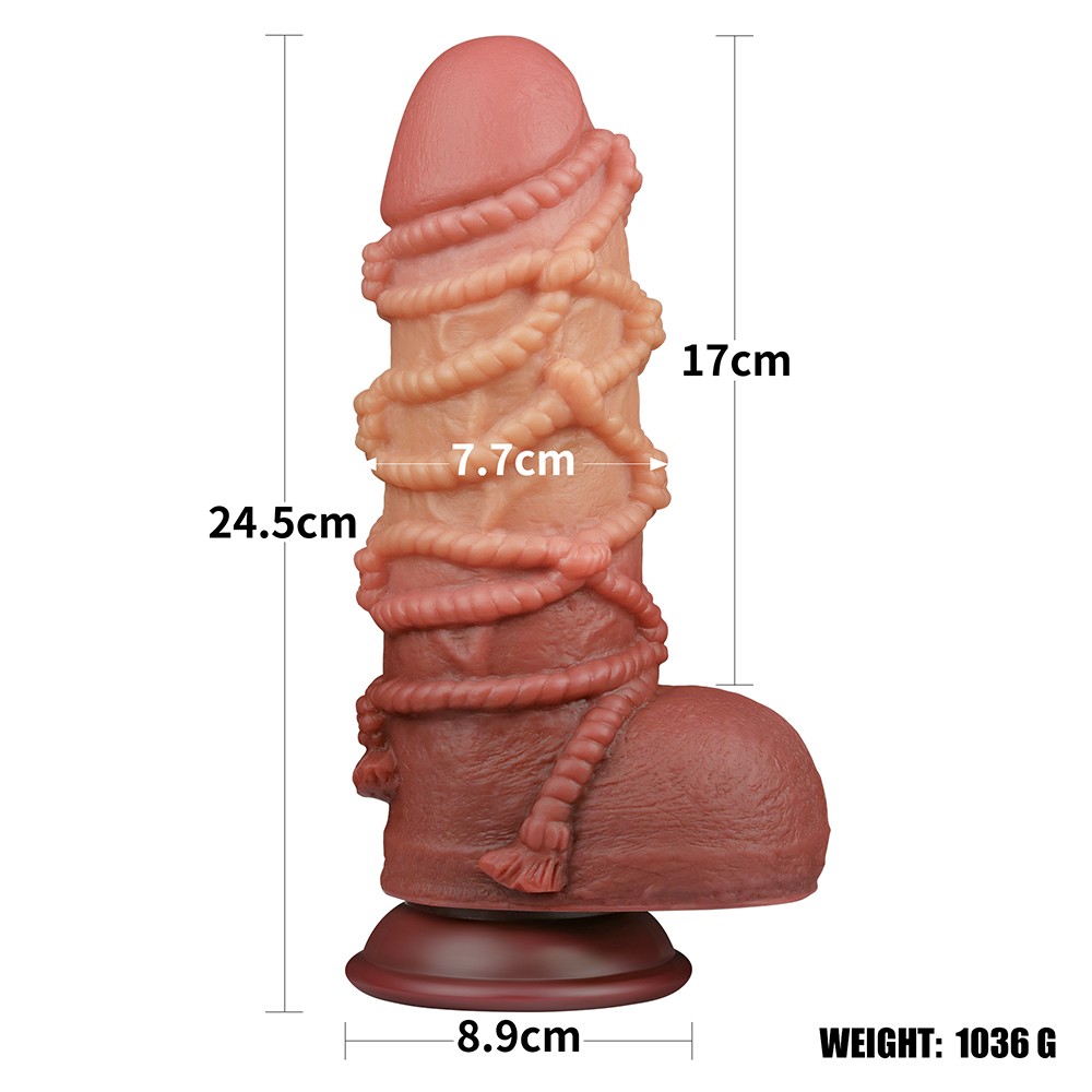 Platinum Silicone Cock dupla rétegű szilikon dildó 24,5 cm - Image 6