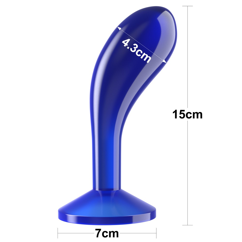 Lovetoy Flawless Clear Prosztata Plug Kék 15 cm Tapadókoronggal - Image 2