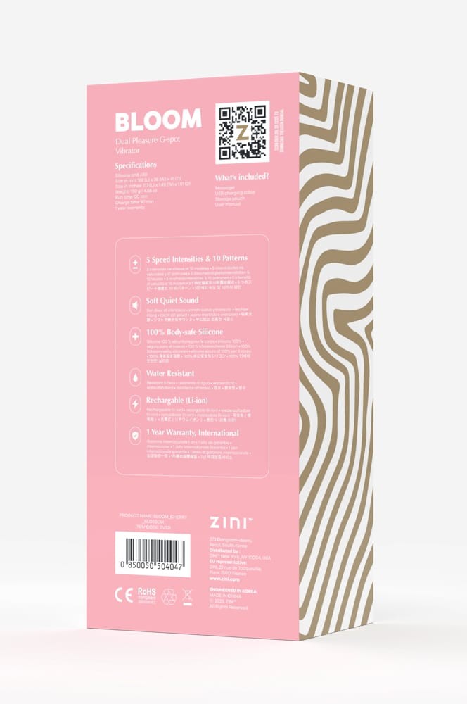 Zini Bloom Dual Pleasure — G-pontos Vibrátor, 18,2 cm - Image 2