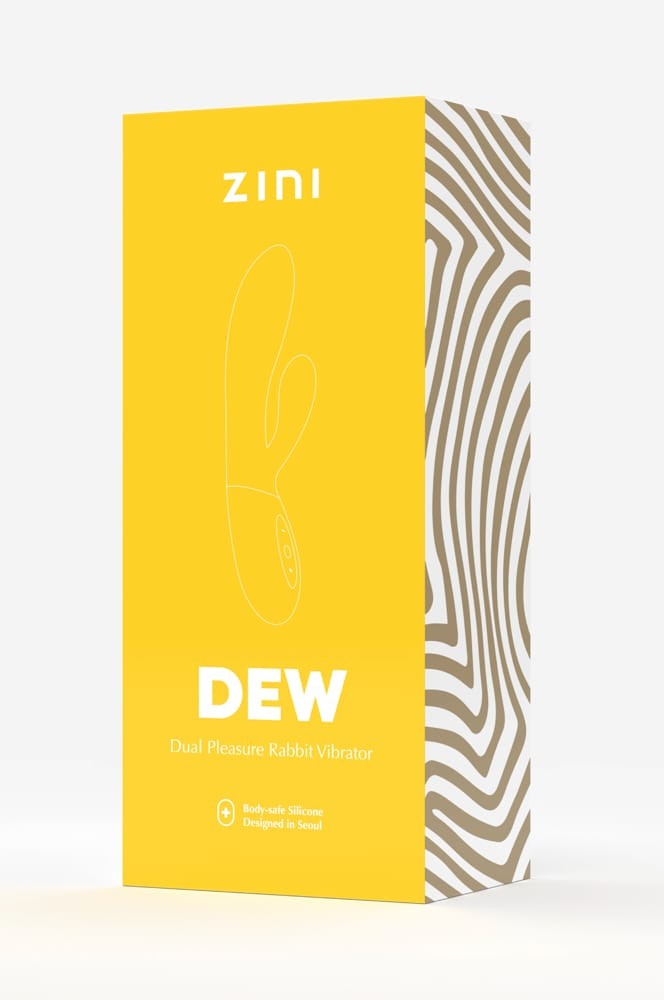 Zini Dew Dual Pleasure — Rabbit Vibrátor, Lila, 20 cm - Image 2