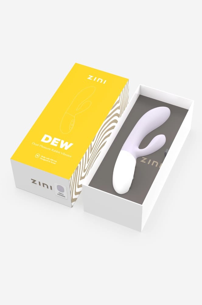 Zini Dew Dual Pleasure — Rabbit Vibrátor, Lila, 20 cm - Image 10